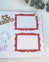 Detalle del cierre de lazo del libro de firmas de boda